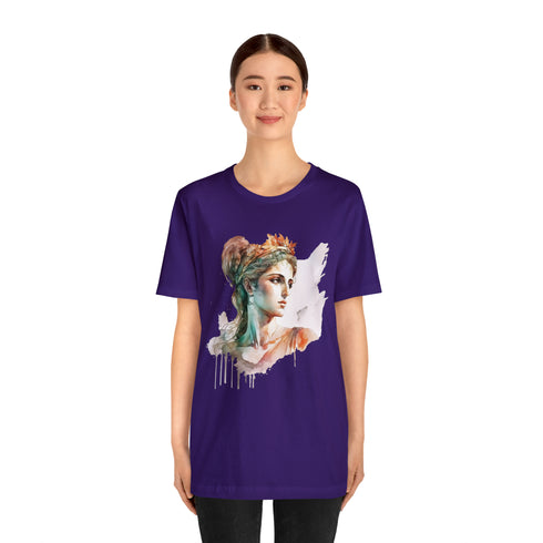 Greecian Goddess in Watercolor - Short Sleeve Tee